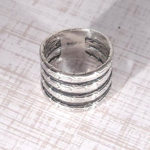 Sterling Silver Ring Multi Band Size 5-1/2 - Picture 3 of 14